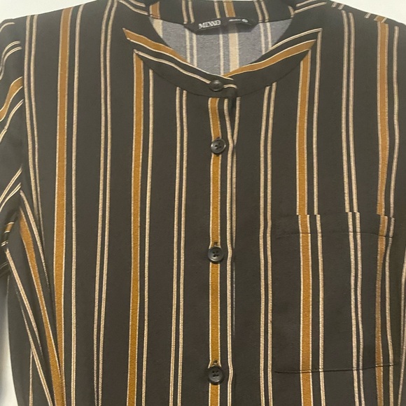 Mixxo Striped Button Down Dress Size Small - Picture 10 of 14